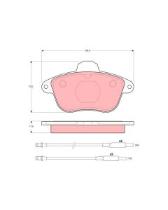 TRW GDB796 - Kit pastiglie freno, Freno a disco