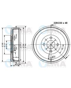VEMA 801178 - Tamburo freno