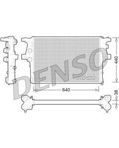 DENSO DRM12008 - Radiatore, Raffreddamento motore