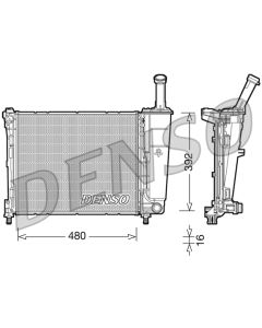 DENSO DRM13016 - Radiatore, Raffreddamento motore