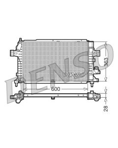 DENSO DRM20102 - Radiatore, Raffreddamento motore