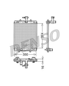 DENSO DRM21602 - Radiatore, Raffreddamento motore