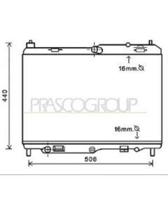 PRASCO FD342R001 - Radiatore, Raffreddamento motore