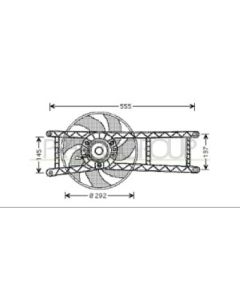 PRASCO FT122F001 - Ventola, Raffreddamento motore