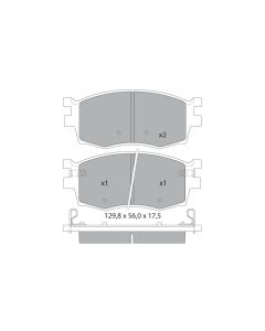 GNC P1370 - PASTIGLIE KIA RIO TT 05&gt; ANTERIORI