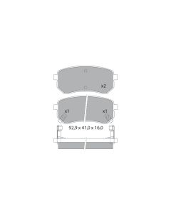 GNC P1391 - PASTIGLIE KIA CARENS 00&gt; Posteriore PIOL VERT