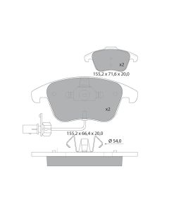 GNC P1414 - PASTIGLIE VW TIGUAN TT 07> ANTERIORI