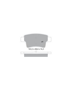 gnc P1438 - PASTIGLIE CITROEN C4 PICASSO 07&gt; Posteriore