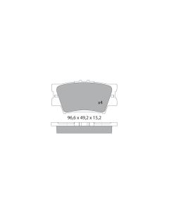 GNC P1448 - PASTIGLIE Toyota RAV 4 2.2D 06&gt; Posteriore