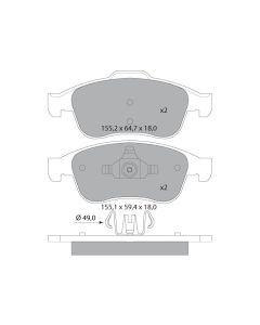 GNC P1563 - PASTIGLIE FRENO DACIA DUSTER 10> ANTERIORI