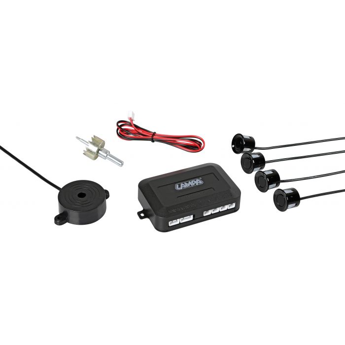 LAMPA - Buzzer R4, kit 4 sensori parcheggio posteriori, 12V